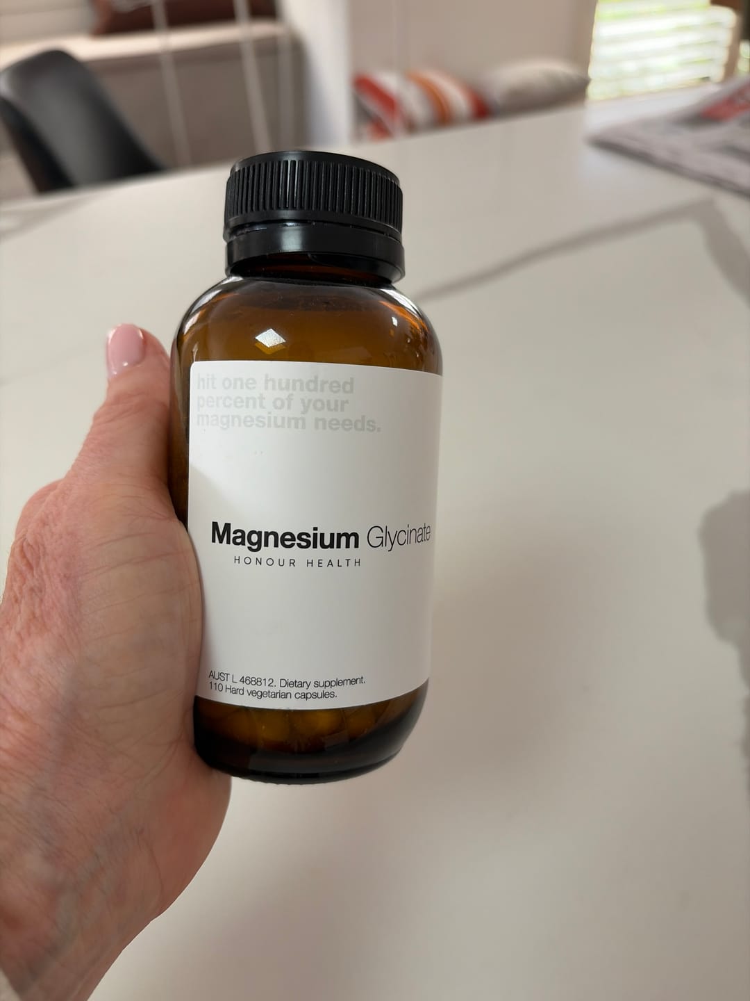 Customer photo review of Magnesium Glycinate (Pure & Unbuffered) - 110 Capsules