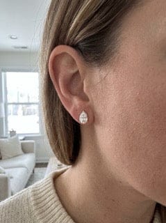 Customer photo review of Calynn Moissanite Earring