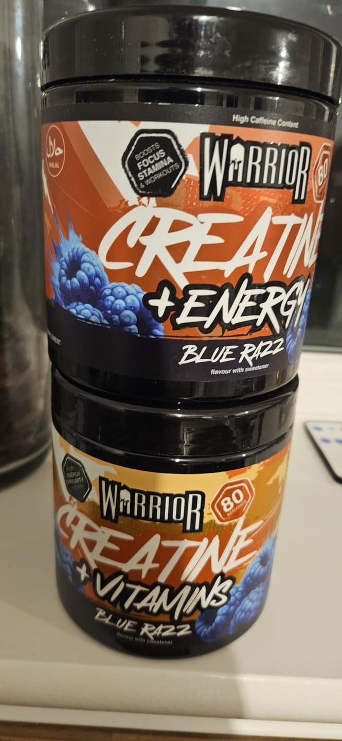 Customer photo review of Warrior Creatine Plus Energy - 112 Servings