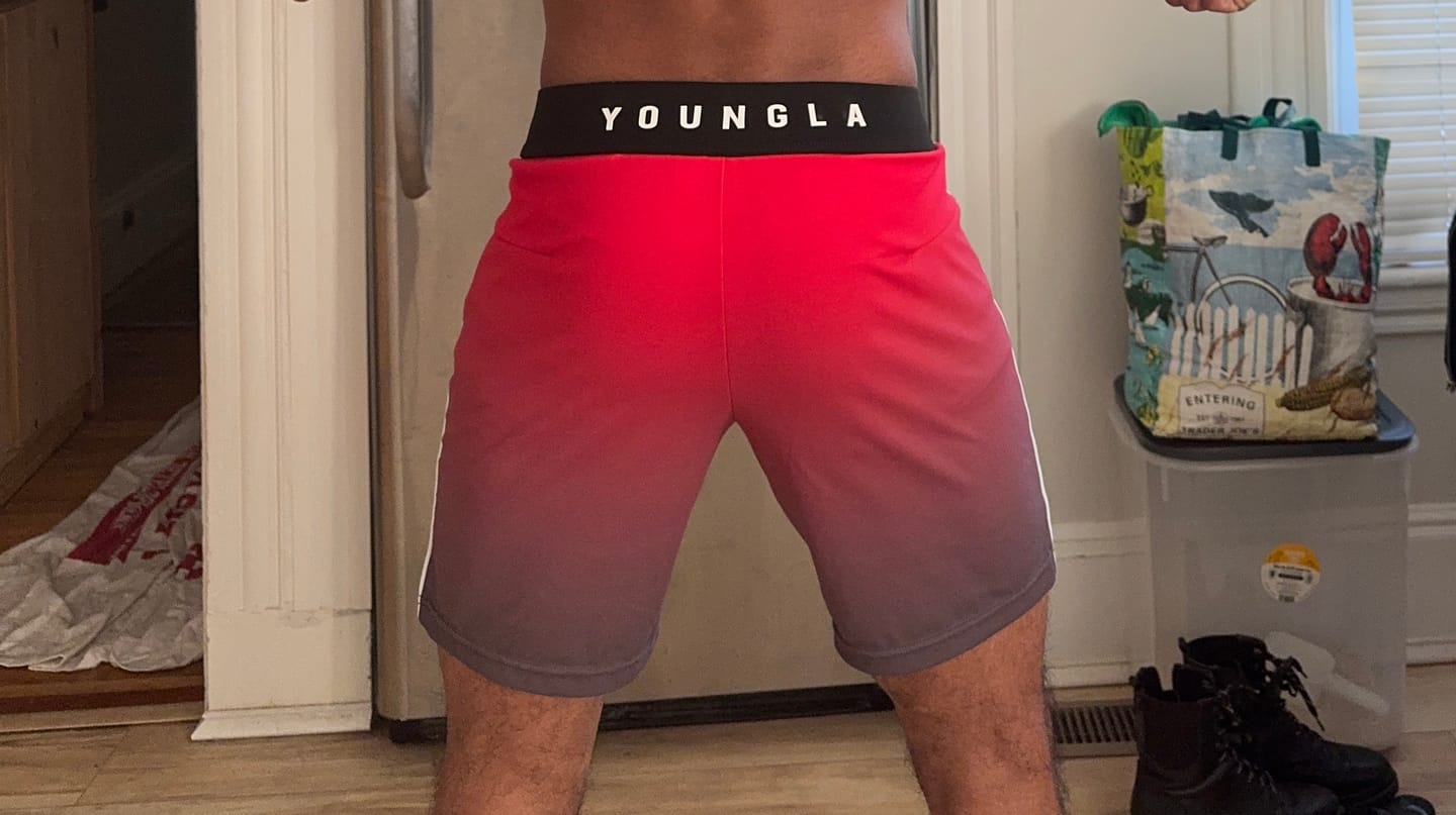 Customer photo review of 1067 - Men's physique Stage Shorts