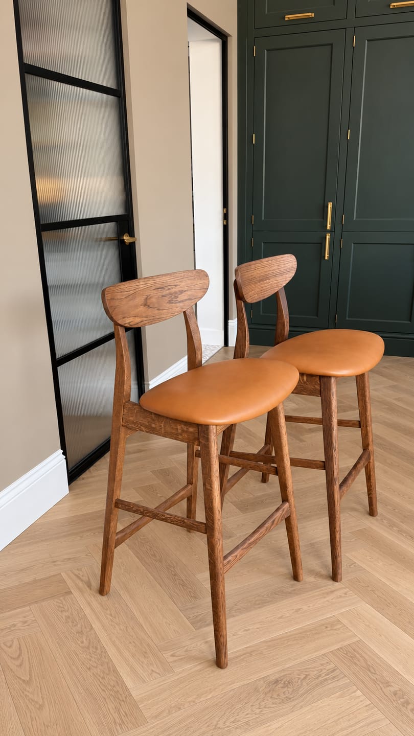 Customer photo review of Eva Oak Bar Stool