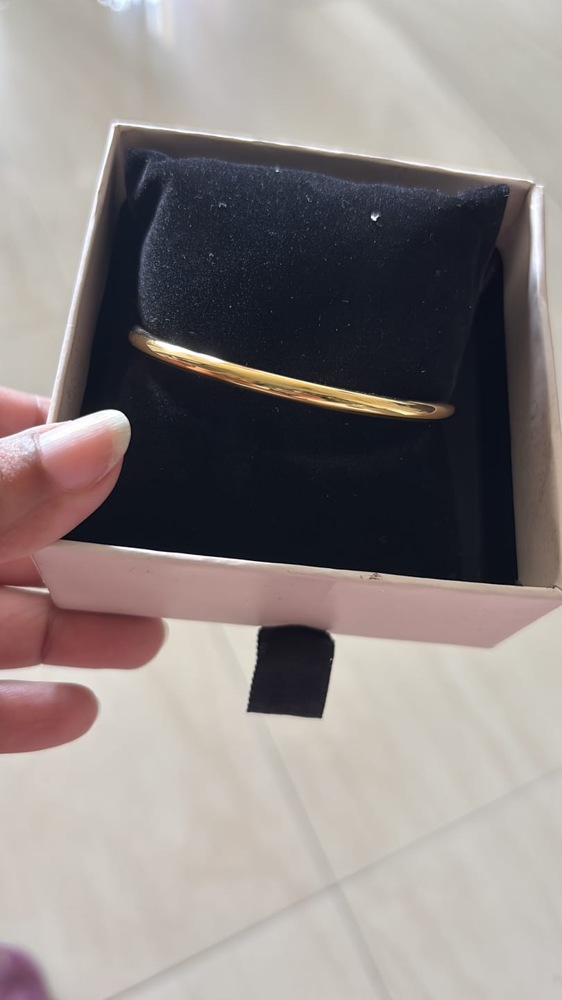 Customer photo review of Dainty Glow Minimalist Bangle