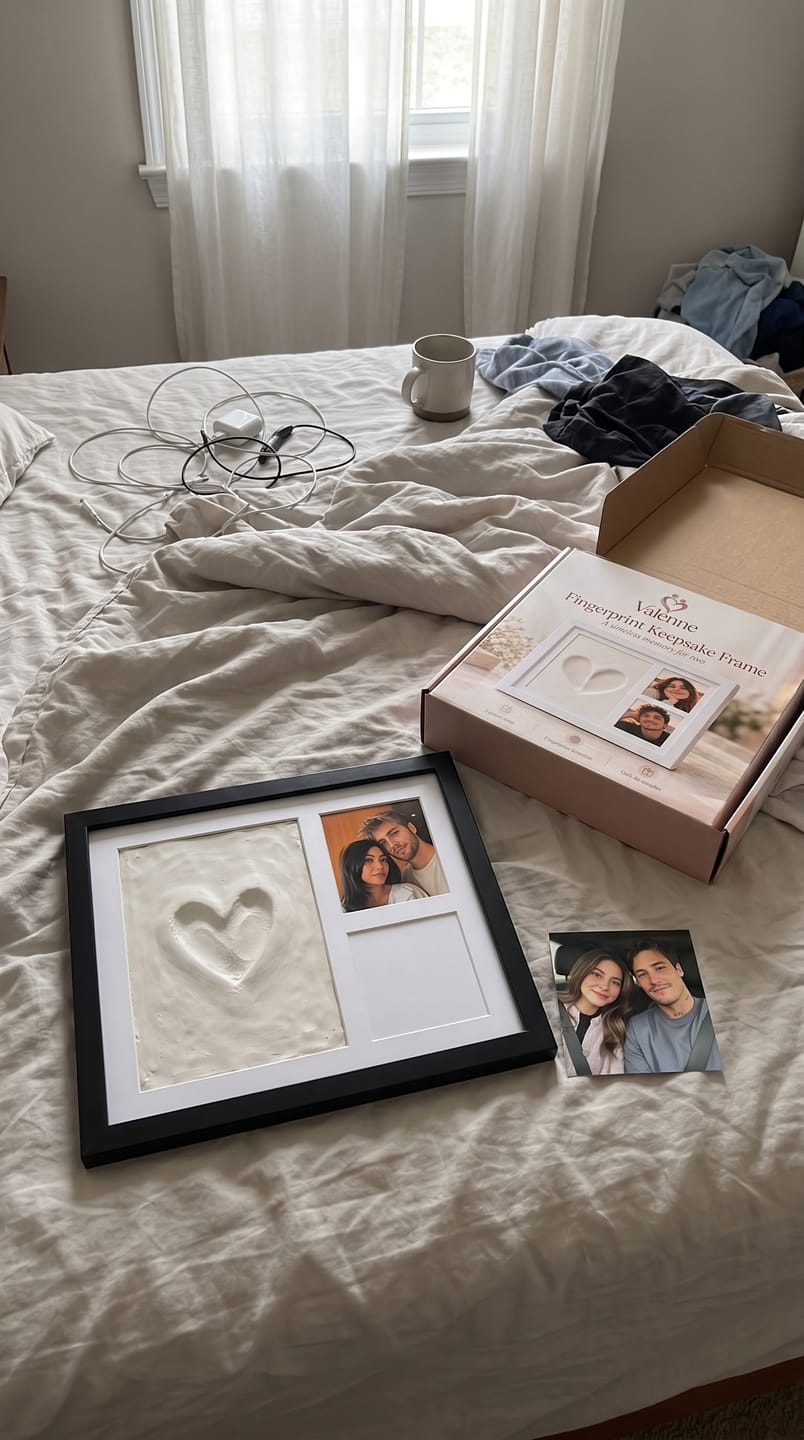 Customer photo review of Marco de recuerdos en cera para parejas