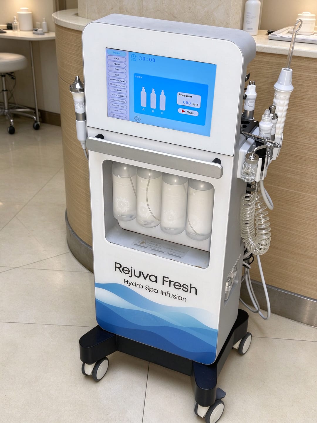 Customer photo review of 18-in-1 Professional Hydro Facial Machine – Hydra Spa Infusion Ultra Glow