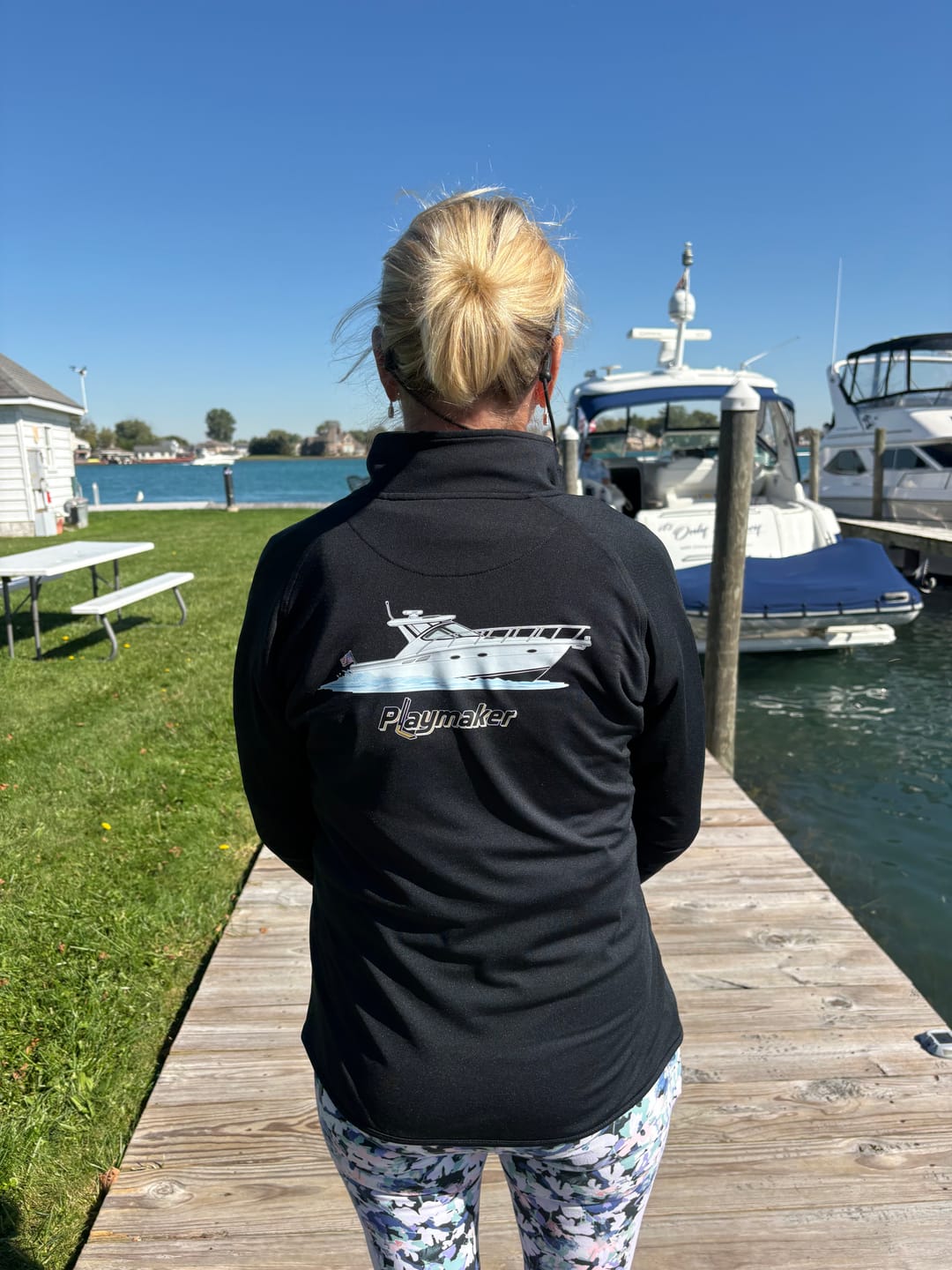 Customer photo review of Women's Custom Quarter Zip Performance Pullover