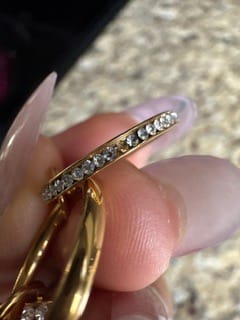 Customer photo review of 'Forever' Link Crystal & Gold Ring