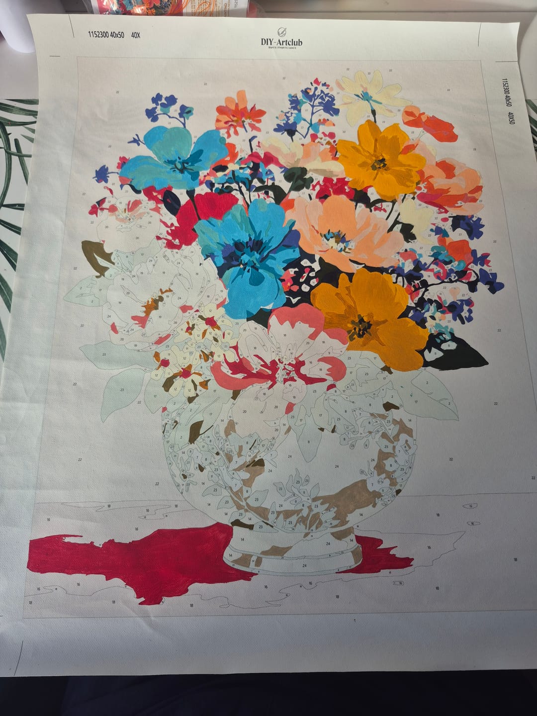 Customer photo review of Petals Burst | Paint by Number
