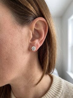 Customer photo review of Solange Moissanite Earring