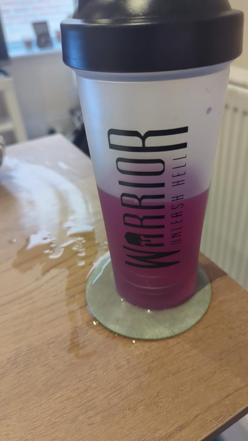 Customer photo review of Warrior Shaker – 600ml | Premium Leak-Proof Protein Shaker Bottle