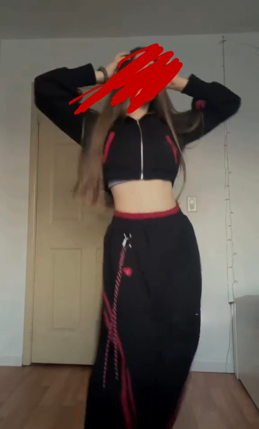 Customer photo review of Aelfric Eden Cropped Contrast Stripe Zip Up Hoodie
