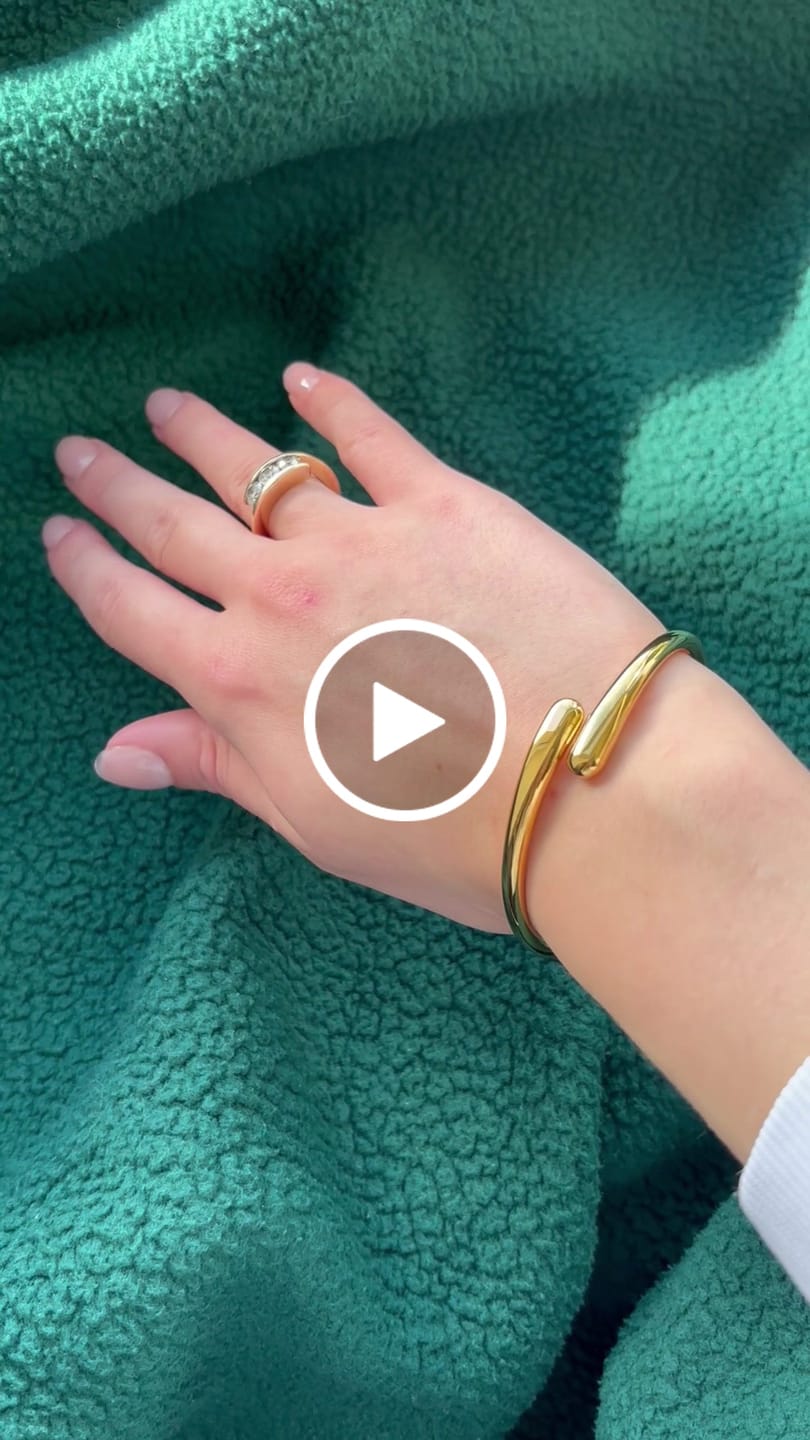 Customer video review of Dome Cuff Bracelet Gold