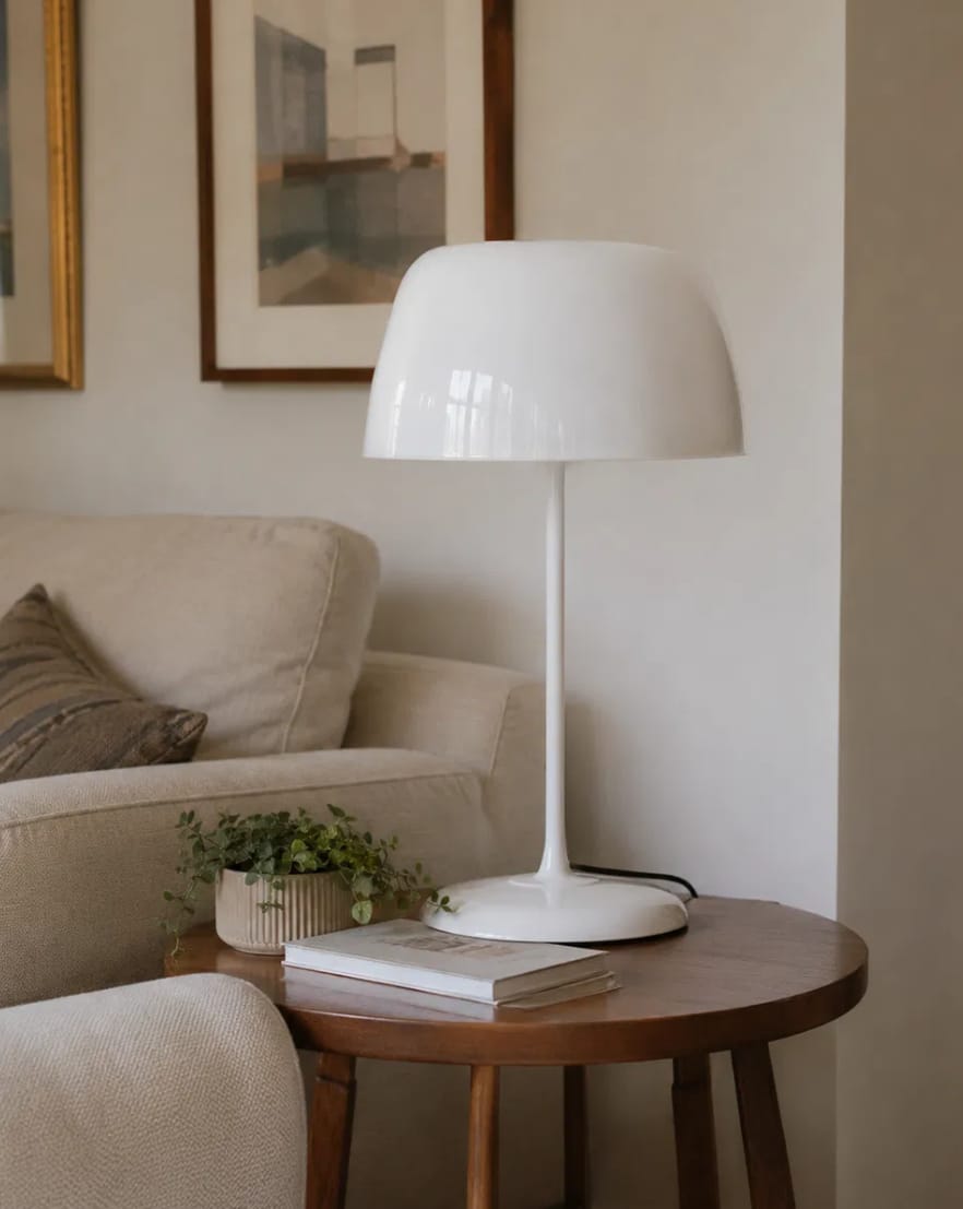Customer photo review of Retro Metal Table Lamp with Dome Shade