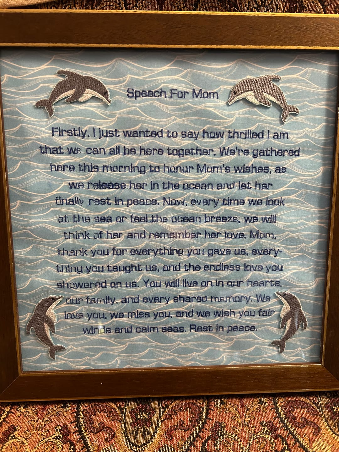 Customer photo review of Sea Waves Fabric