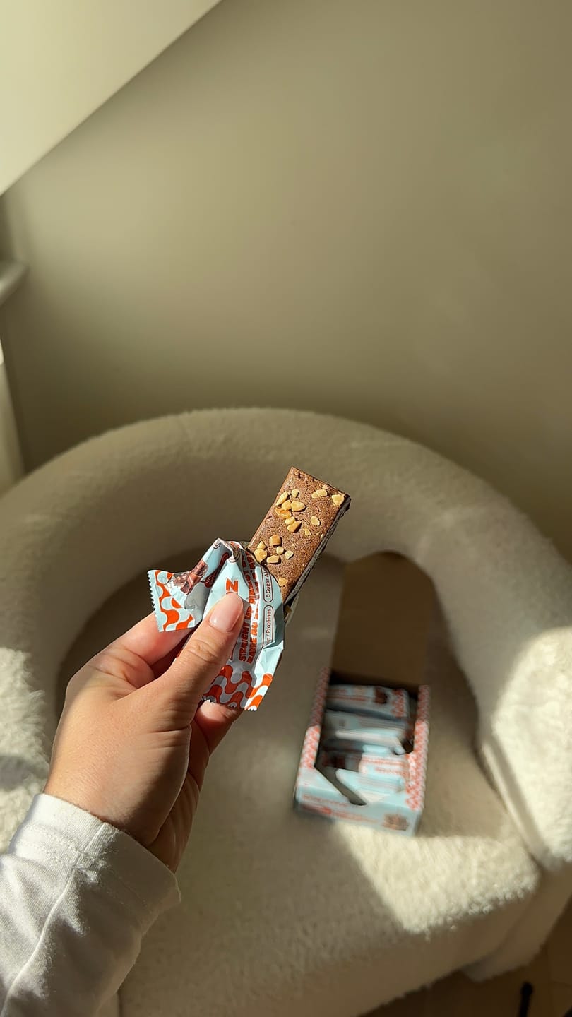 Customer photo review of DBARZ Straight Up Peanut Butter Bar - 12 Pack