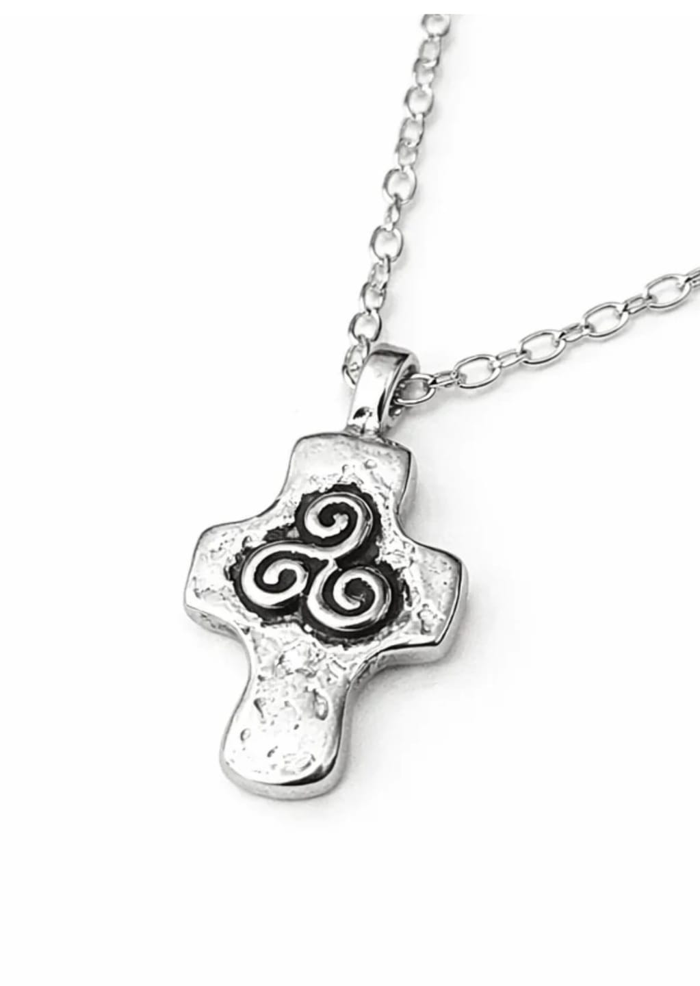Customer photo review of Newgrange Cross | Sterling Silver Square Cross Pendant