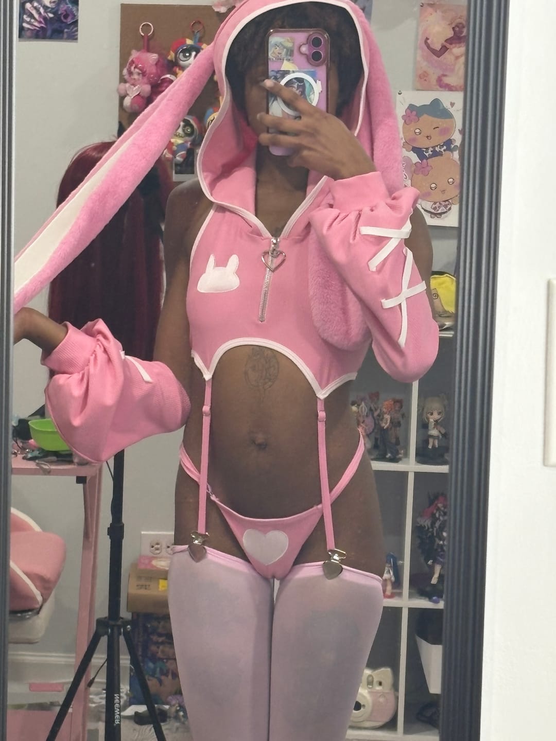 Customer photo review of Bunny Cosplay Lingerie Vest Set KO157