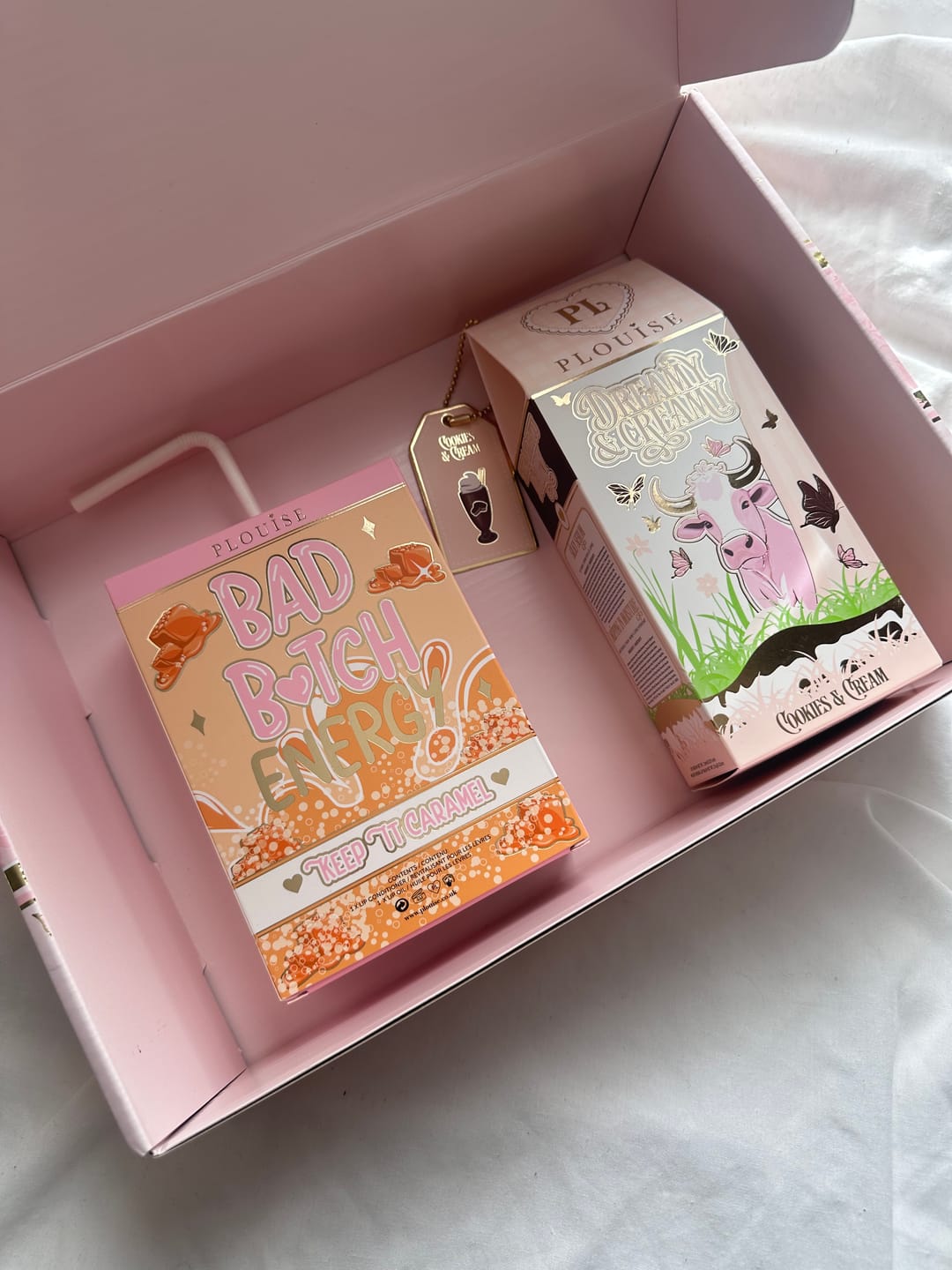 Customer photo review of Bad Bitch Energy Lip Conditioner & Lip Oil Duo