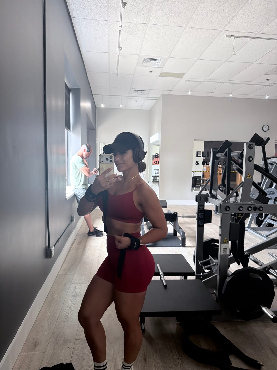 Customer photo review of Sports Bra – Cherry