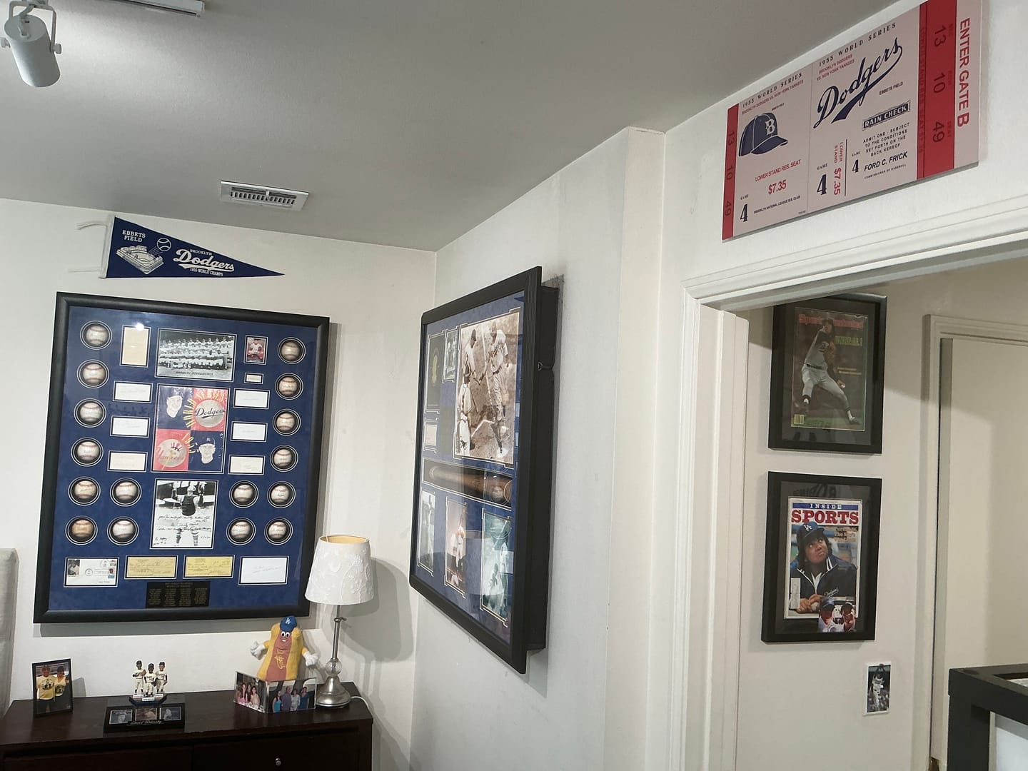 Customer photo review of Los Angeles Dodgers 1955 World Series Ticket Stub Single Layer Metal Wall Art