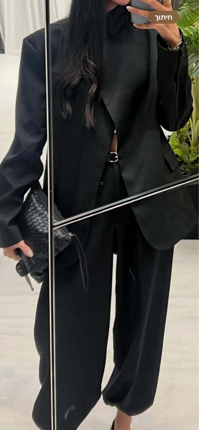 Customer photo review of Esther Vintage Asymmetric High Neck Blazer
