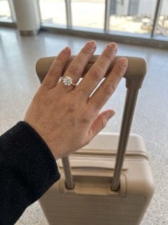 Customer photo review of Rayne Moissanite Ring