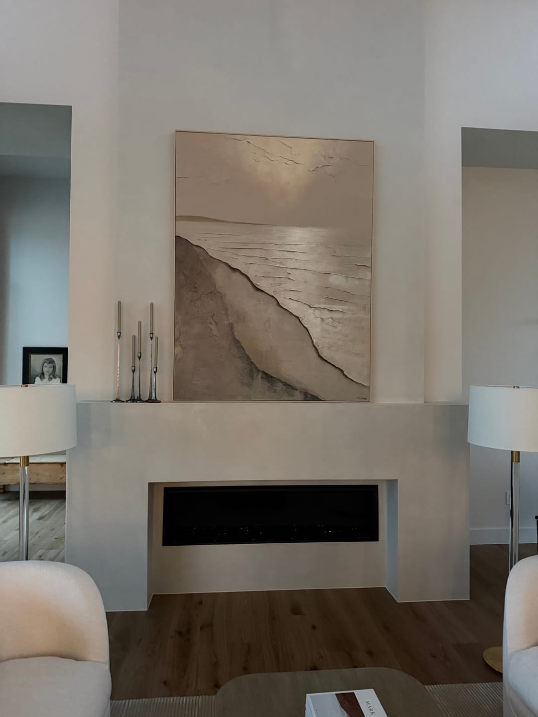 Customer photo review of Ocean And Sky Abstract Textured Wall Art #OS075