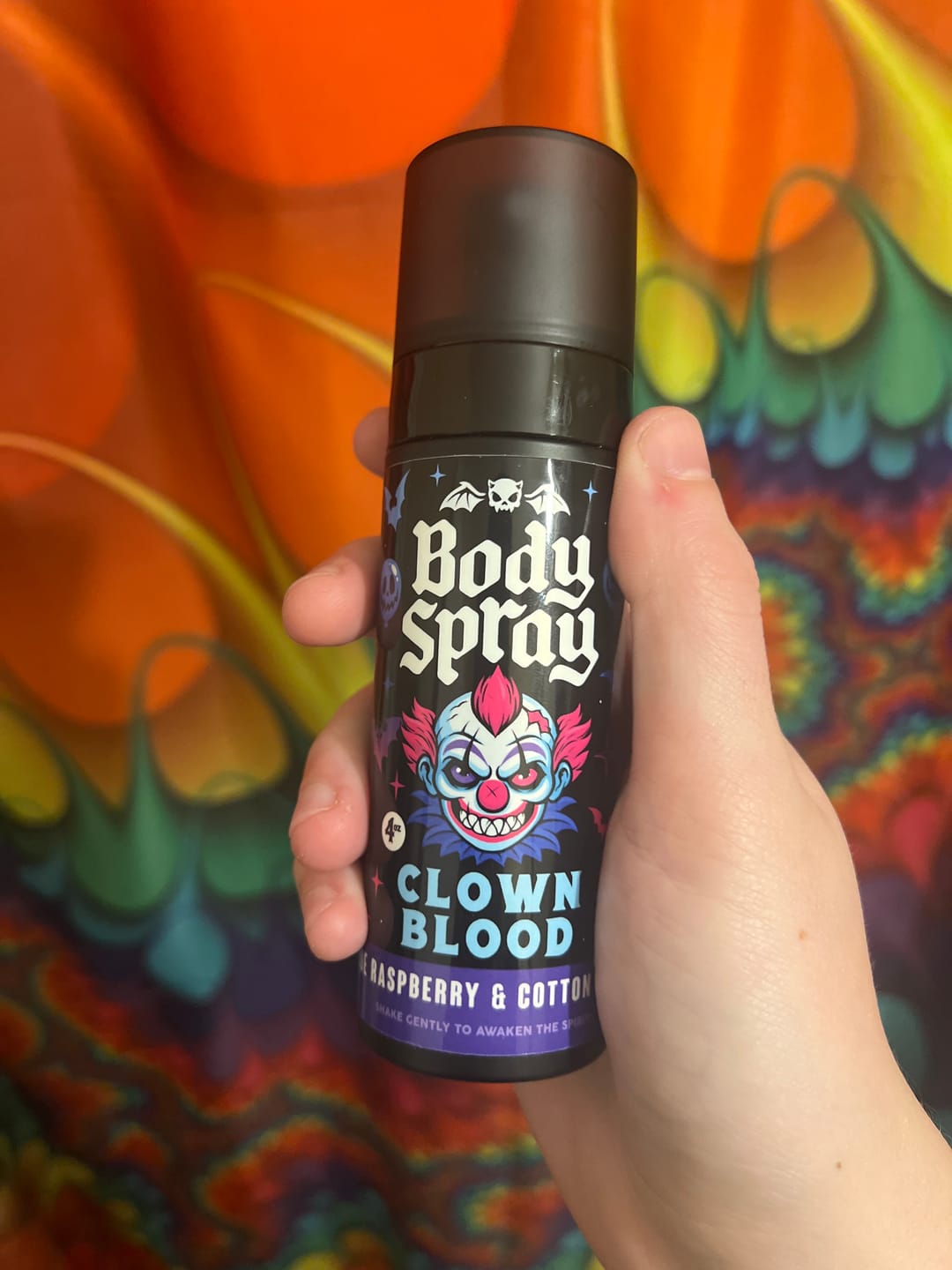 Customer photo review of Clown Blood Body Spray