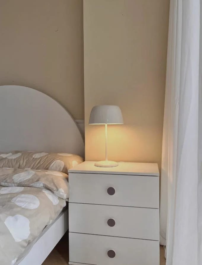 Customer photo review of Retro Metal Table Lamp with Dome Shade