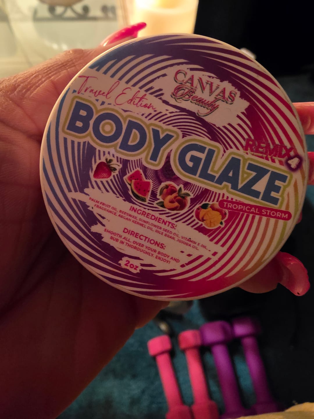 Customer photo review of (NEW) TRAVEL GLAZE: REMIX 4 TROPICAL STORM