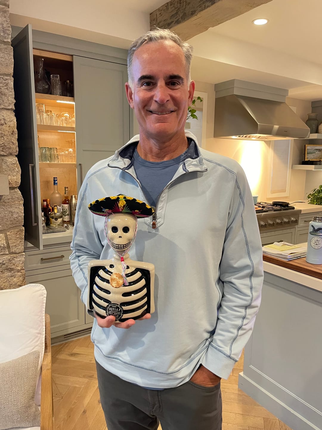 Customer photo review of Skelly Tequila Anejo with Mariachi Hat