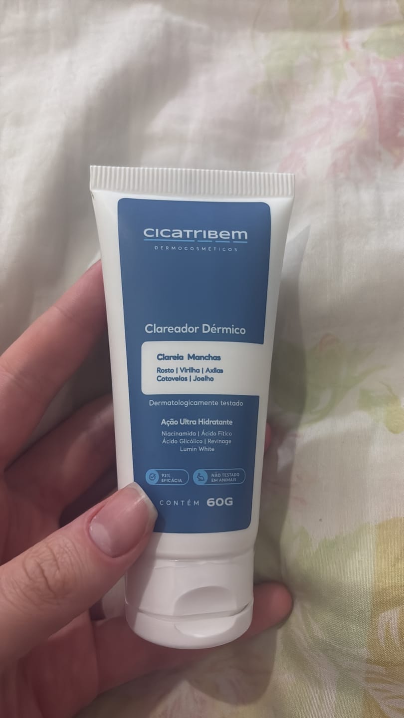 Customer photo review of Creme Clareador para Rosto, Corpo e Área Íntima