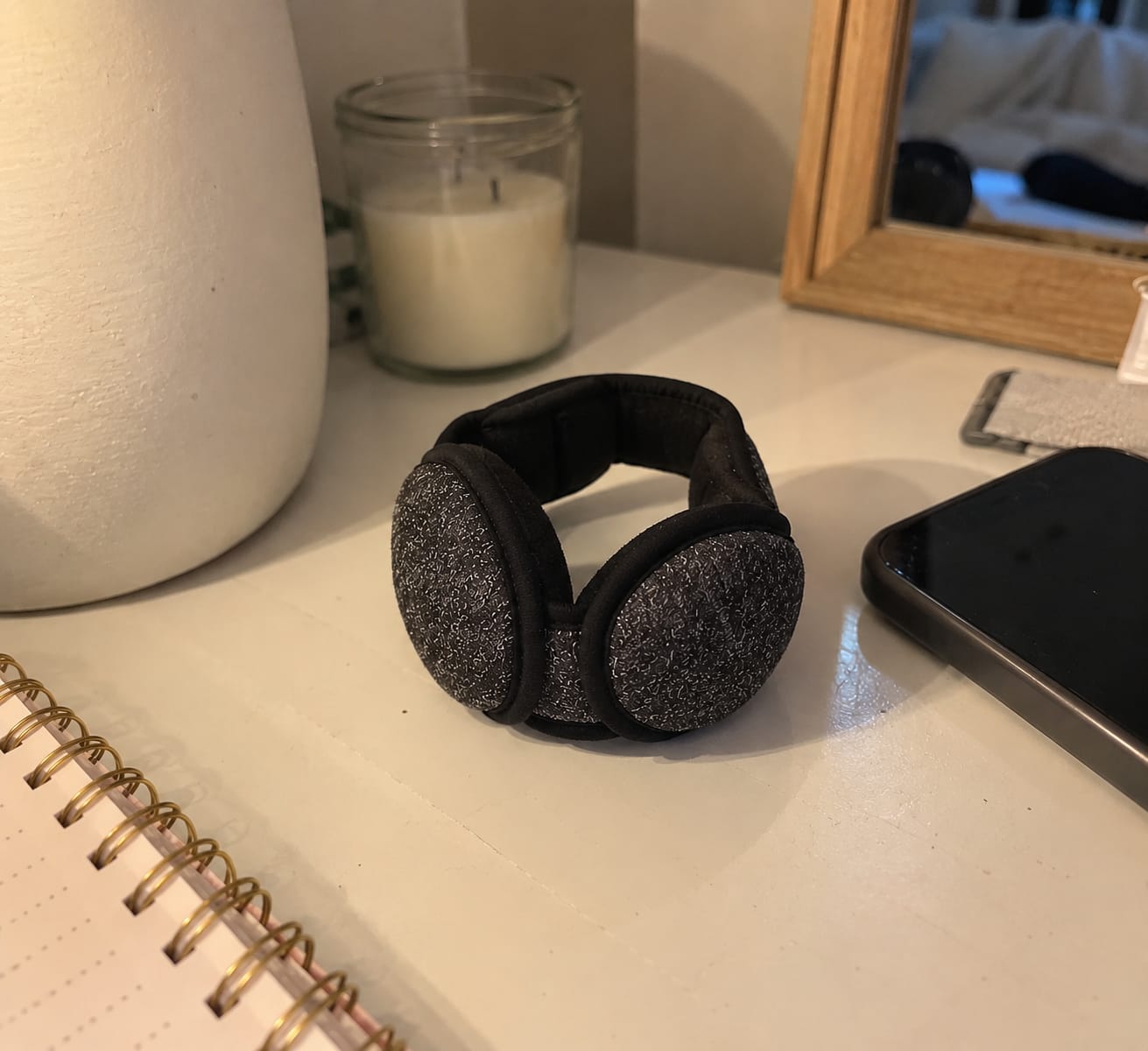 Customer photo review of Adjustable Cat Ear Muffs