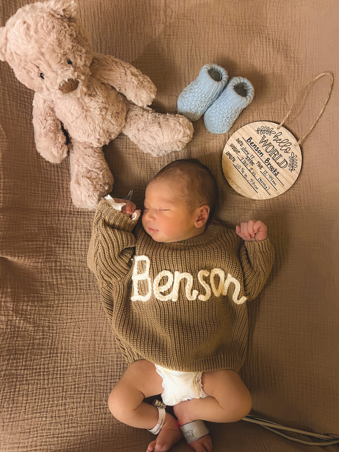 Customer photo review of Hand Knitted Personalized Sweater