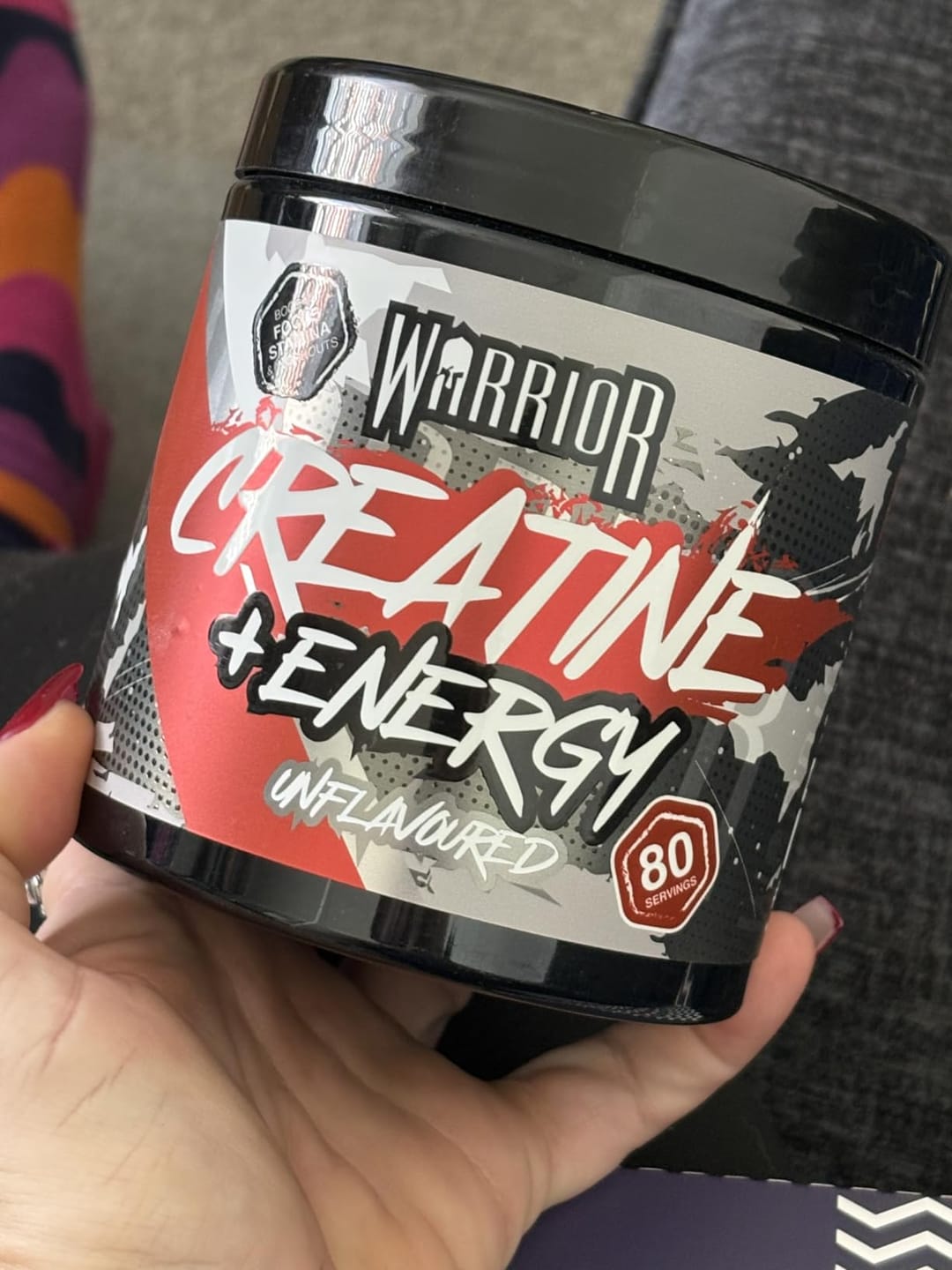 Customer photo review of Warrior Creatine Plus Energy (Unflavoured)