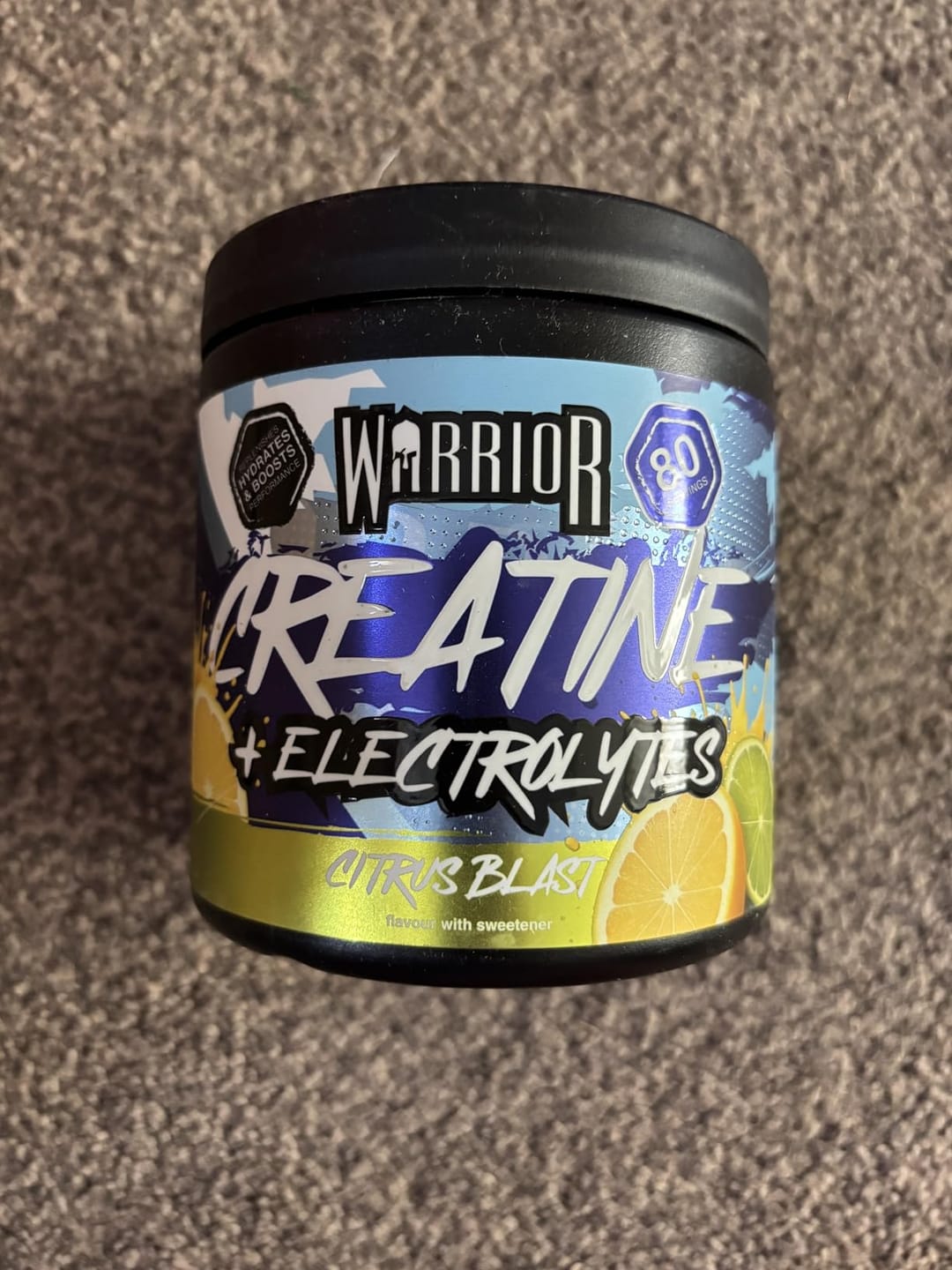 Customer photo review of Warrior Creatine Plus Electrolytes