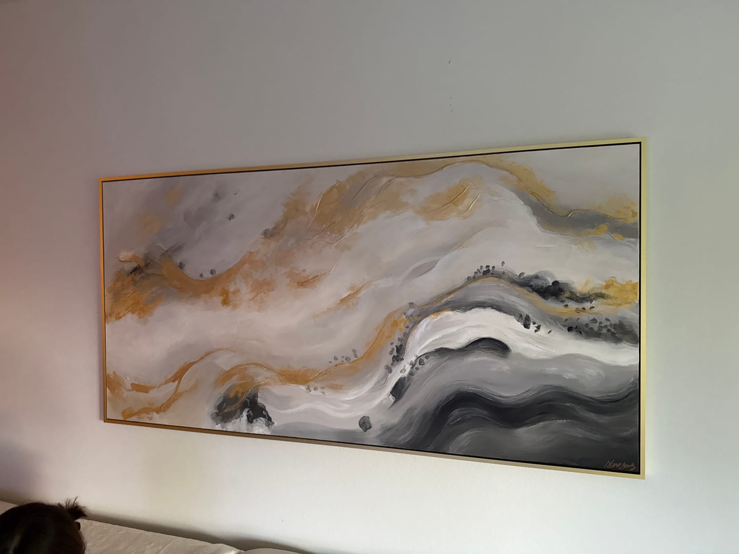 Customer photo review of Abstract Textured Canvas Art #WS948