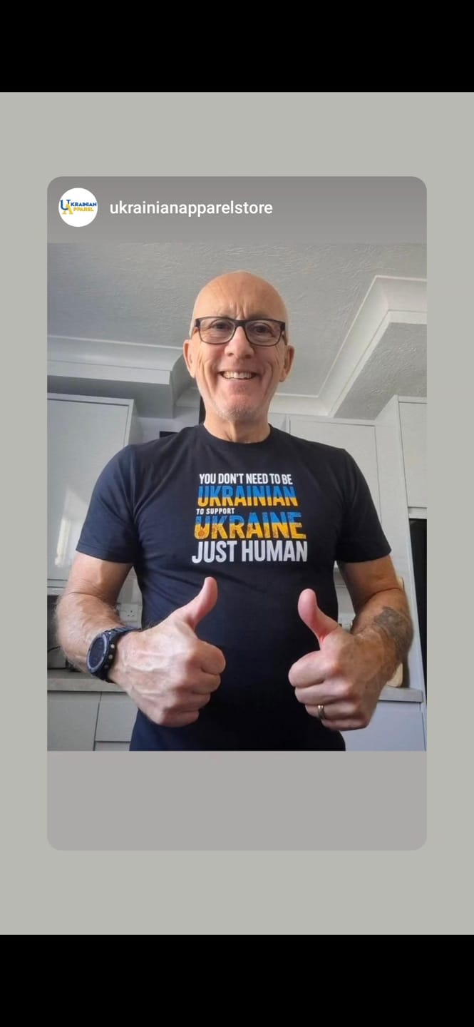 Customer photo review of Humanity for Ukraine T-Shirt