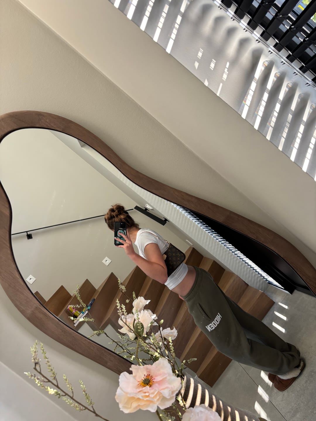 Customer photo review of GATED COMMUNITY STRAIGHT LEG SWEATPANTS SAGE