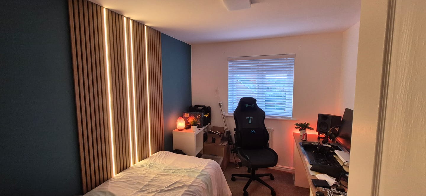 Customer photo review of Natural Oak Acoustic Wall Panel