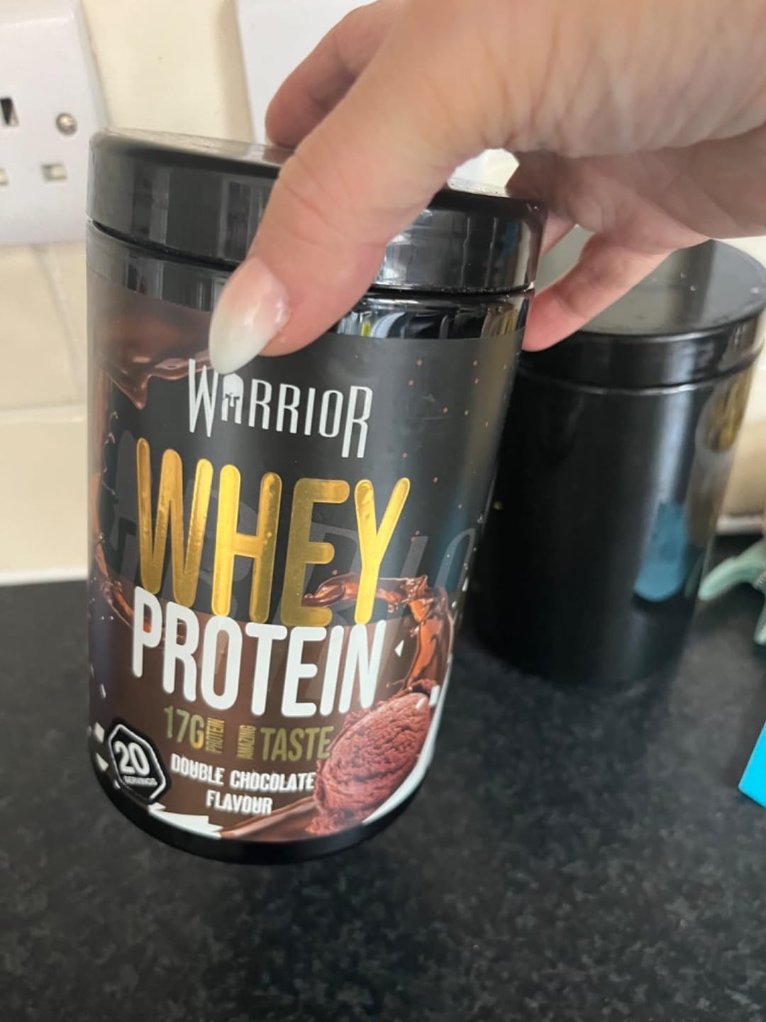 Customer photo review of Warrior Whey Protein Powder – 500g | High Protein Shake for Muscle, Recovery & Lean Gains UK
