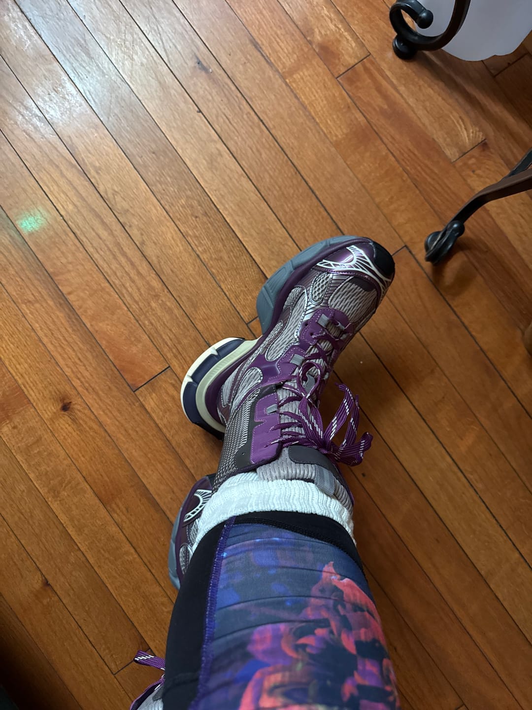 Customer photo review of YVONNE-PURPLE SPORTY SNEAKER BOOT