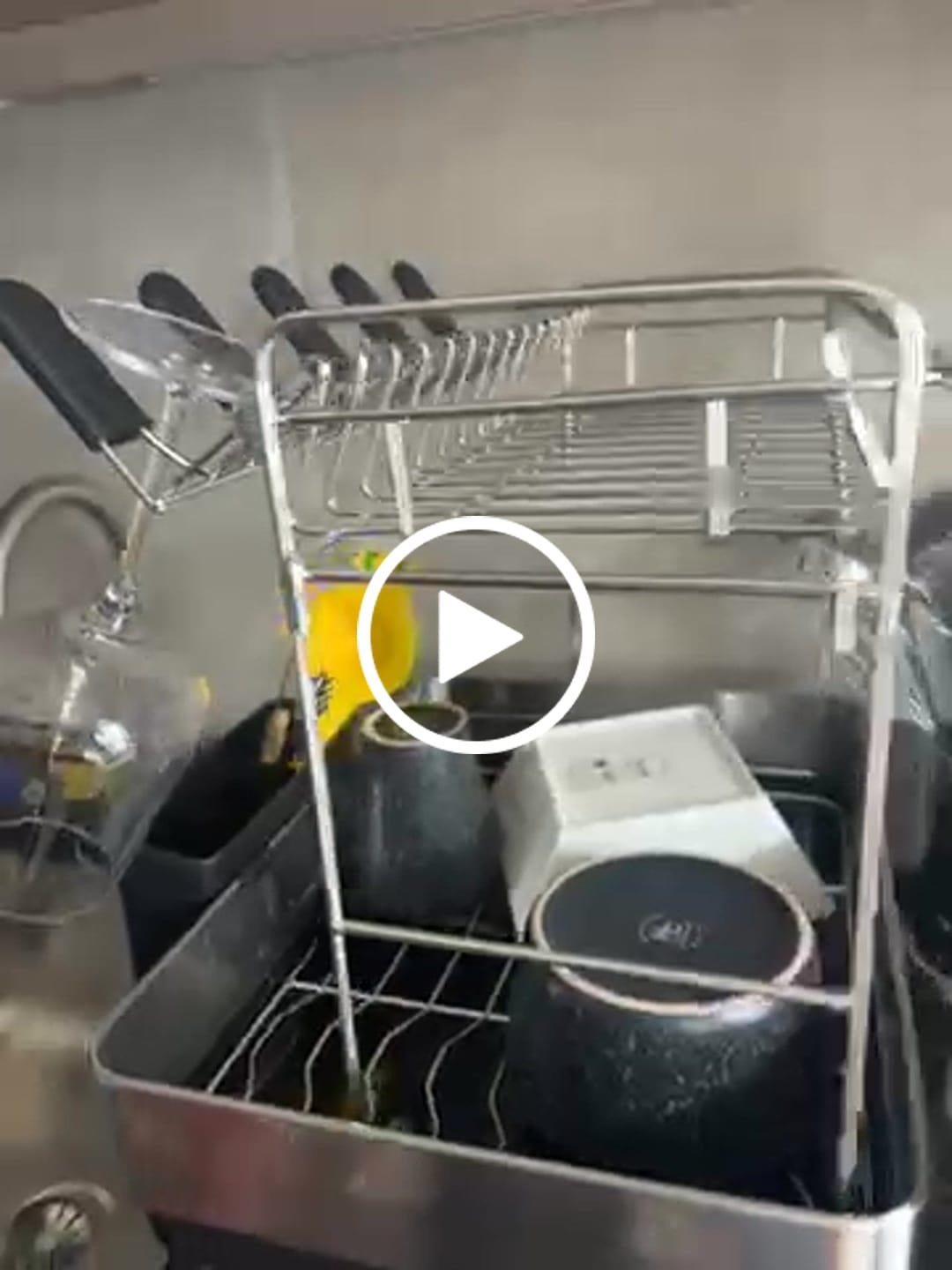 Customer video review of Escurridor De Platos Inoxidable De 2 Niveles Organizador De Cocina