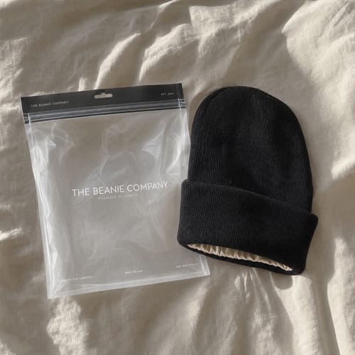 Customer photo review of Satin beanie