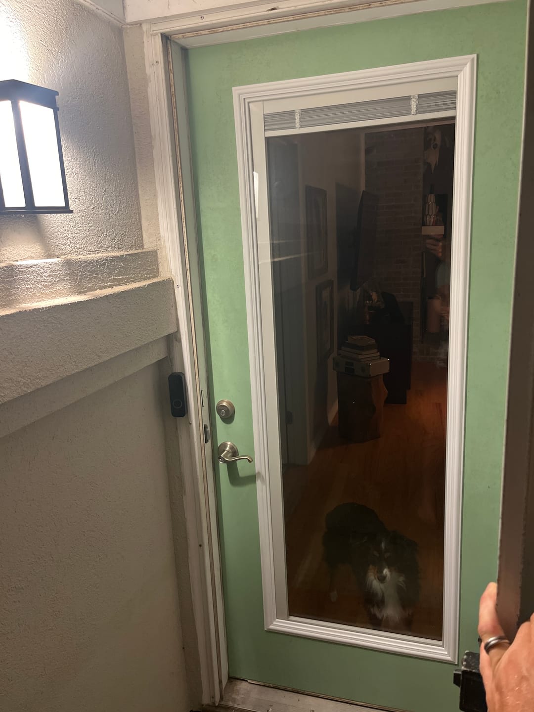 Customer photo review of Raise & Lower Blinds Glass and Frame Kit (Full Lite)