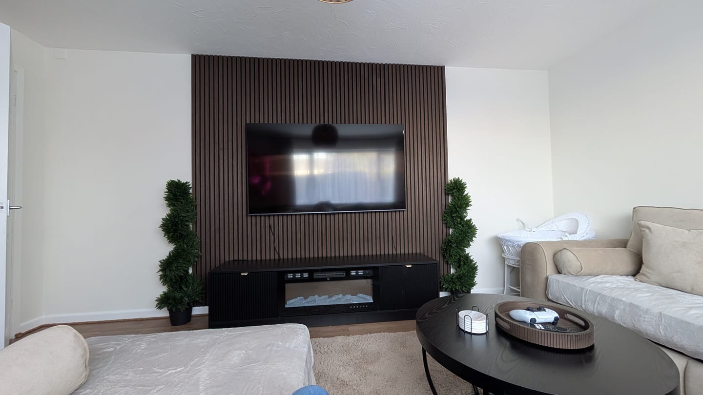 Customer photo review of Acoustic Slat Panel - Smoked Walnut