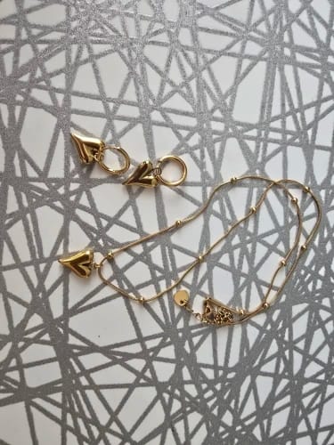 Customer photo review of Serene Heart Stainless Choker