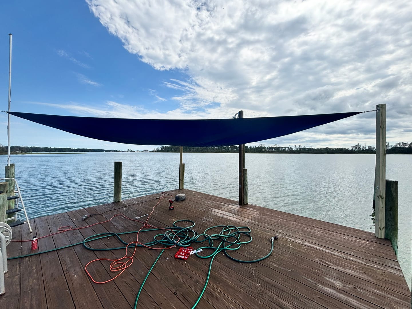 Customer photo review of Waterproof UV Blocking Triangle Sun Shade Sail | Classic