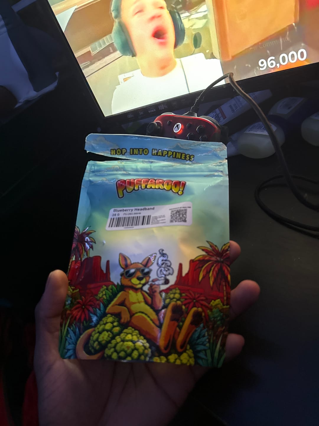 Customer photo review of Puffaroo - Blueberry Headband - 28 Grams - Hybrid