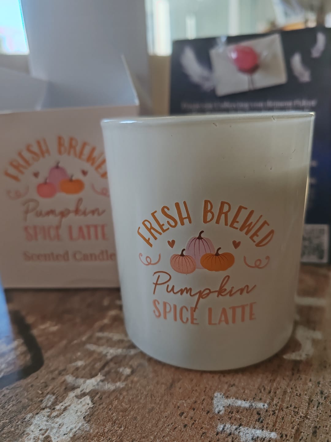 Customer photo review of Pumpkin Spice Latte Duftkerze im Glas – 28 Stunden Brenndauer