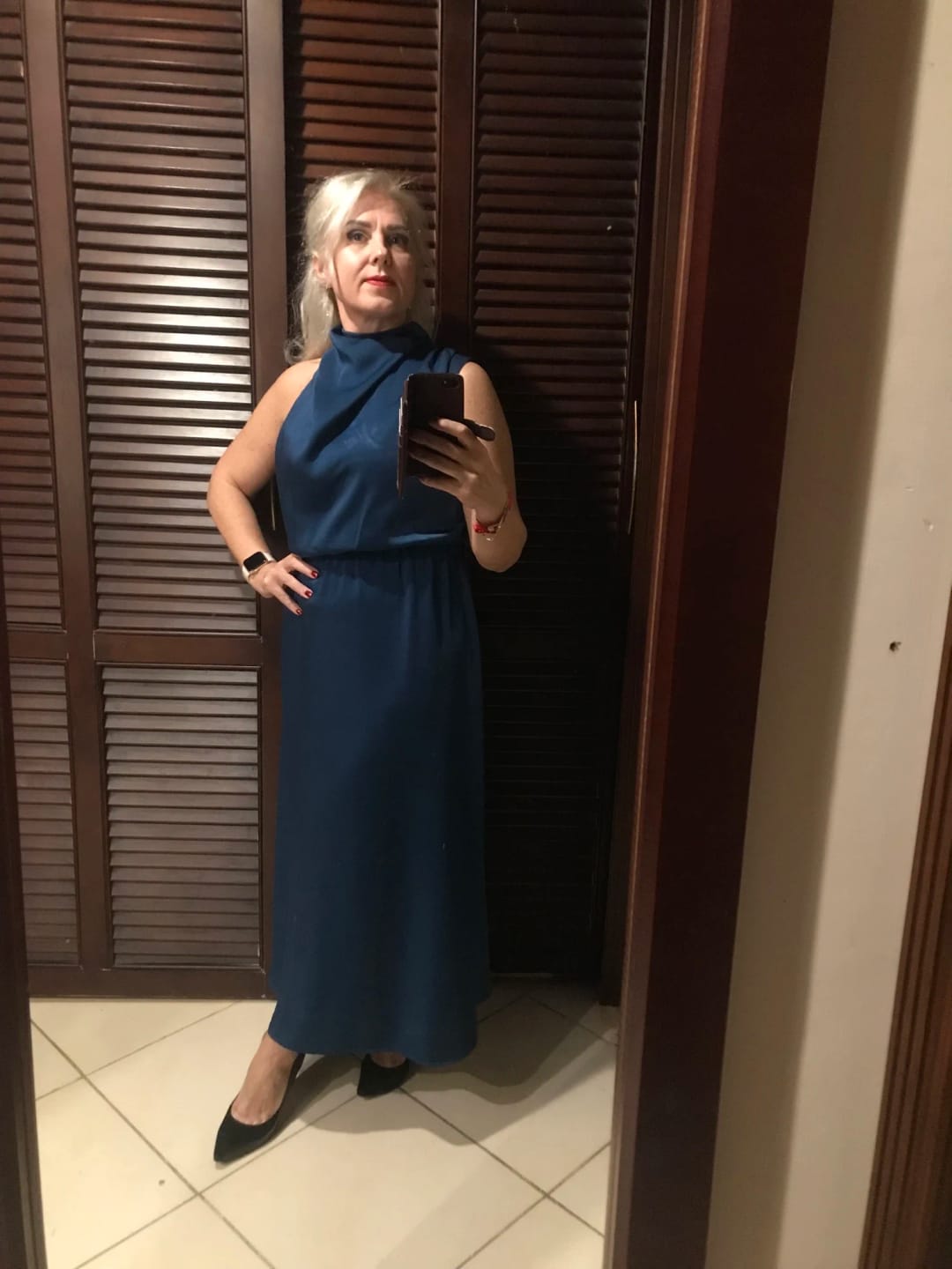 Customer photo review of Elegant Light Evening Dress